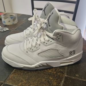 Jordan 5 white Metallic